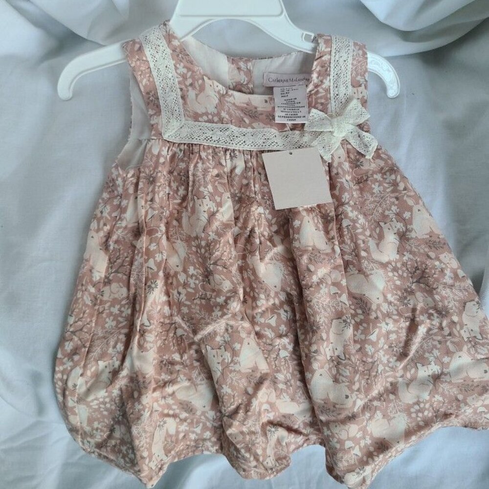 NWT BABY INFANT CATHERINE MALANDRINO DRESS